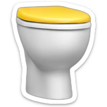 A shit taking a pee sticker