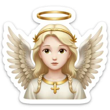 guardian angel with wings and halo from bible sticker