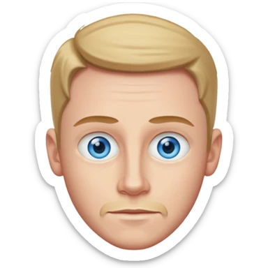 Dave Farrell with blue eyes sticker