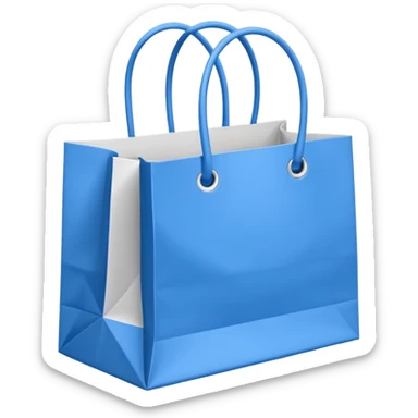 shopping bag blue sticker