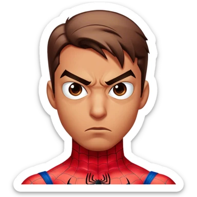spiderman being jealous  sticker