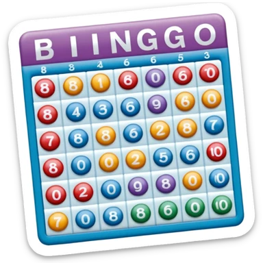 Cartela de bingo sticker