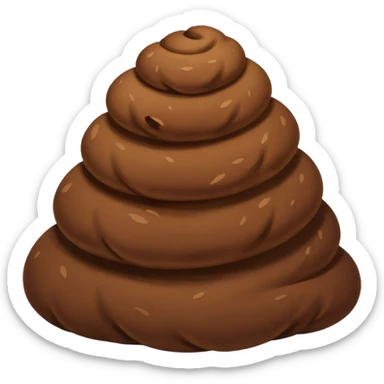 Nonchalant poo sticker
