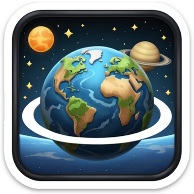 The planet with a roof sticker