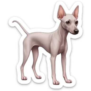 Mexican Hairless Dog Full Body sticker