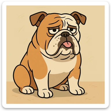 English bulldog  sticker