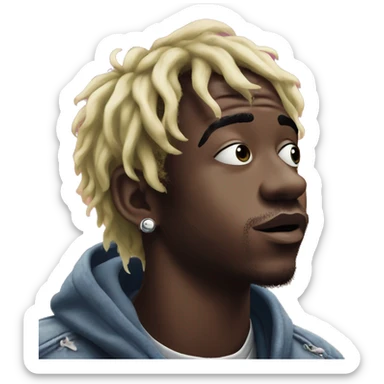 Lil uzi vert looking up to the sky sticker