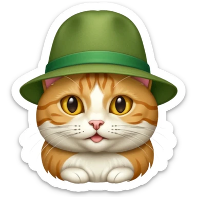 Realizza un gatto magico appena uscito dal cappello del cappellaio matto sticker