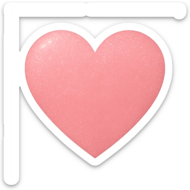 heart with a subtle glitter overlay, clean digital illustration sticker