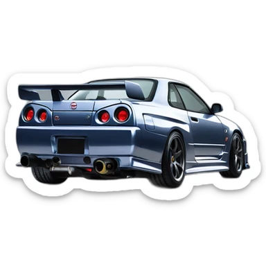 Nissan Skyline r34 back sticker