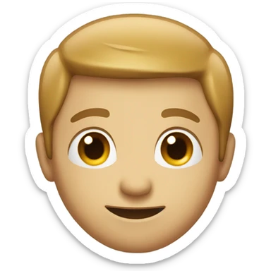 Emoji with slight smile sticker