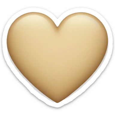 Beige heart sticker