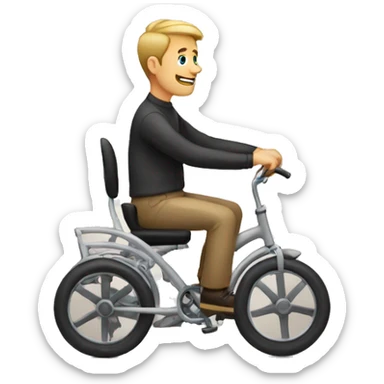 guy in a wheelcair sticker