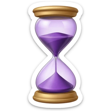 Purple hourglass sticker