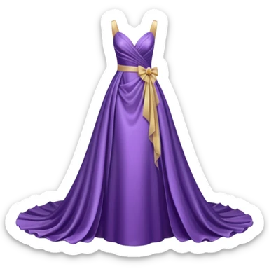 purple wedding dress sticker