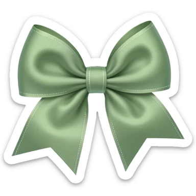 sage green ribbon bow sticker