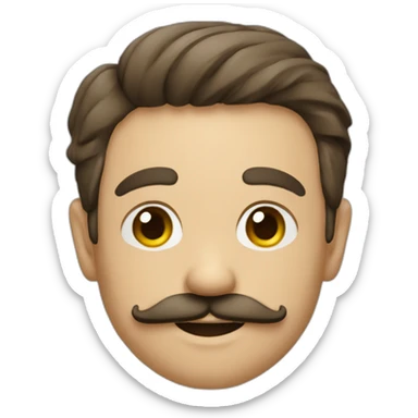 Homme avec une moustache carré  sticker