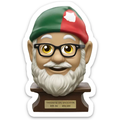 Garden gnome heisman trophy  sticker