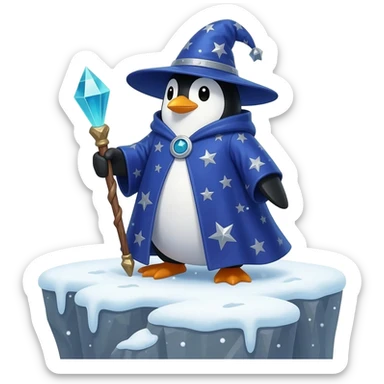 Penguin Wizard sticker