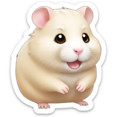 Cute little Chubby Hamster  sticker