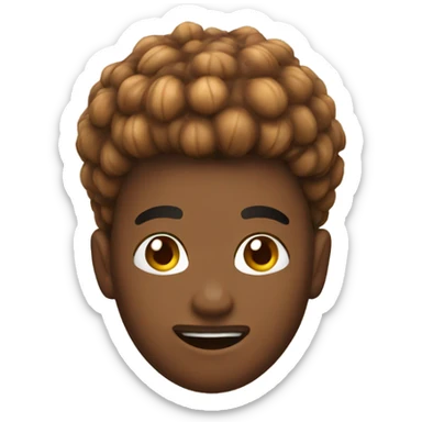 acorn hairstyle sticker