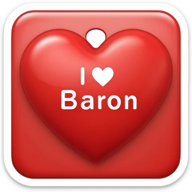 a heart thats say "I heart Baron" sticker