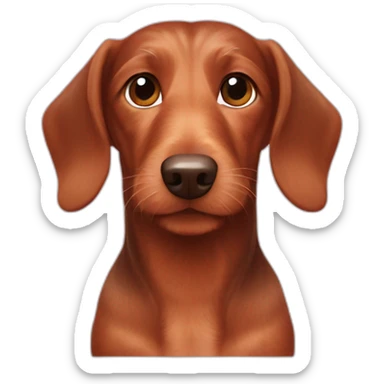 Dachshund wirehair red sticker