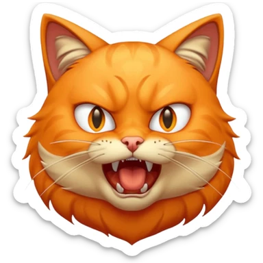 cat rage sticker