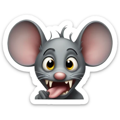 Portuguese scary mouse  sticker