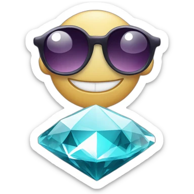 Diamond ring for a hipster sticker
