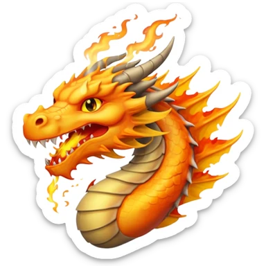 Dragón tirando fuego sticker