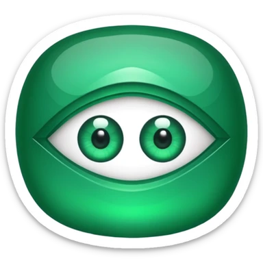 emerald with eyes  sticker
