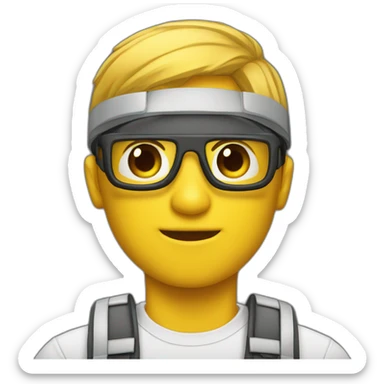 A man with coding skills. Member of the crew named "La brigade des stups" sticker