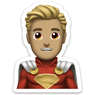 super homelander from "the boys" series with red eyes  sticker