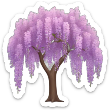 Pink wisteria tree sticker