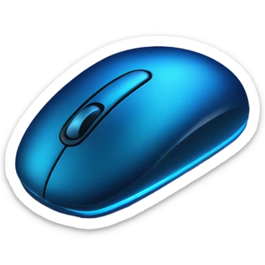 dark azure computer mouse sticker