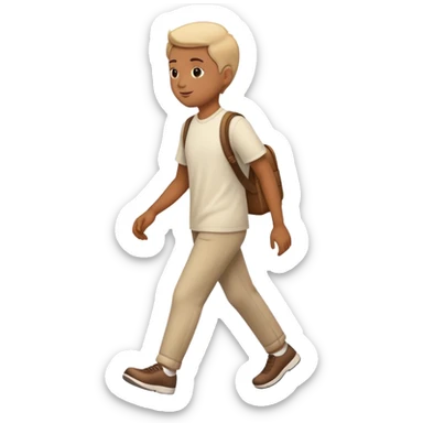Person walking casually sticker
