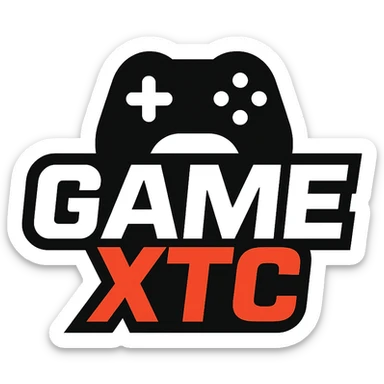 GameXTC logo, modern and bold, suitable for gaming brand sticker