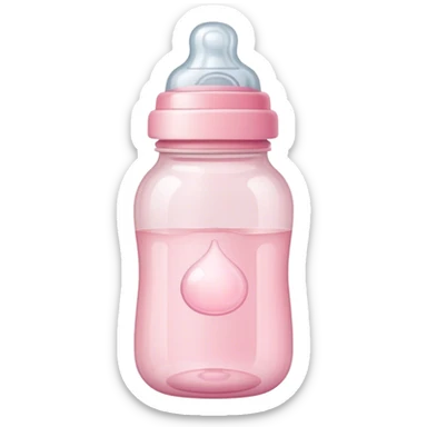 Light pink baby bottle sticker