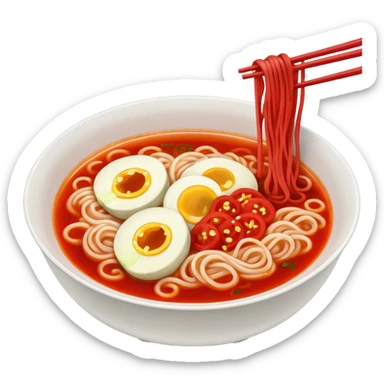 The sun's tomato ramen sticker
