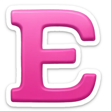 Pink app icon in the letter p sticker