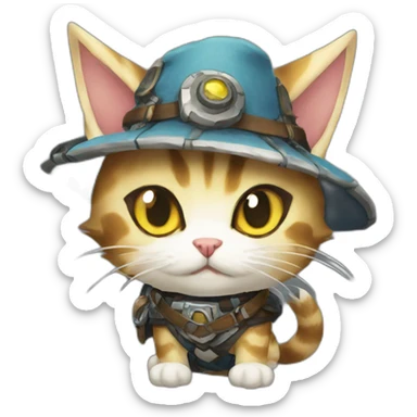 monster hunter cat palico sticker