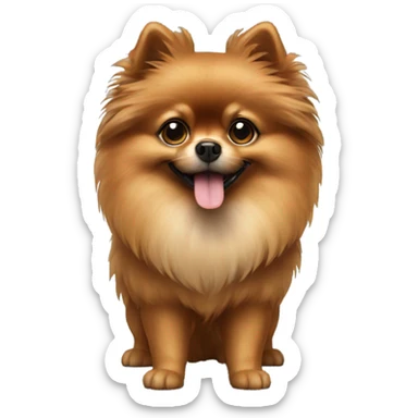 Brown Pomeranian dog standing  sticker