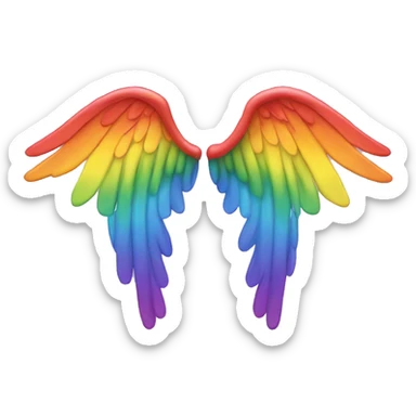 Rainbow,wing sticker