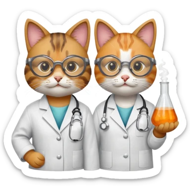 Chemist cats sticker