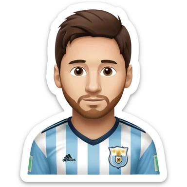 Lionel Messi soccer player in Argentina jersey number 10 sticker