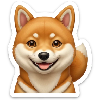 happy shiba inu sticker