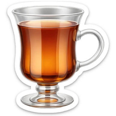 Klasik Çay bardağı ile türk çayı sticker