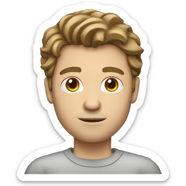 russian white man with MacBook brown hair and yeys sticker