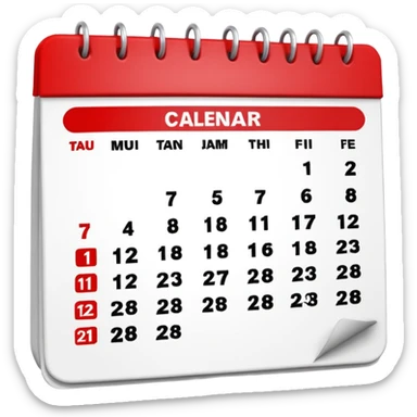 I want to generate a 3d image to show a calendar sticker